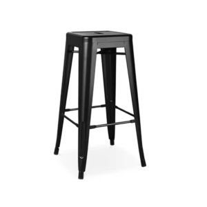 Banqueta Alta Aço Preta Good