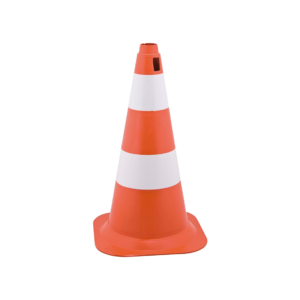 Cone Sinalizador 75cm Branco/Laranja Vonder