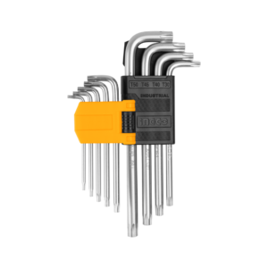 Jogo De Chave Torx Longa Com 9 Peças De T10 A T50 Ingco HHK13091