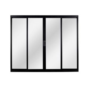 Janela Alumínio Fit 4 Folhas 150X120 Preta Reli