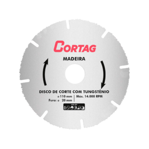 Disco Corte Tungstenio 110mm Madeira Cortag
