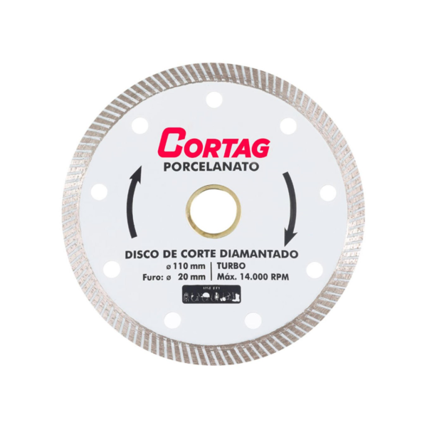 Disco Diamantado Porcelanato Turbo 110x20 Cortag