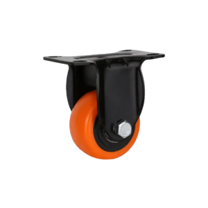 Rodízio De Pvc Laranja Fixo 1.5" Bisão