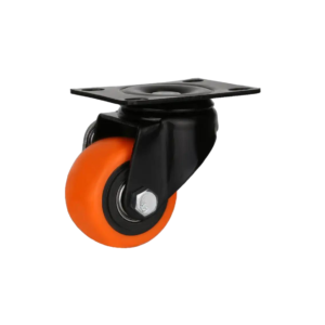 Rodízio De Pvc Laranja Giratório 1.5" Bisão