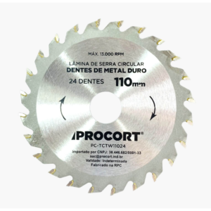 Disco Corte De Madeira Videa 110mm 24 Dentes Procort