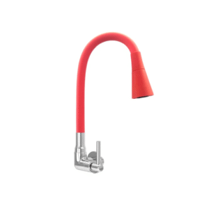 Good Torneira Cozinha Parede Cone Slim Cromado / Vermelho Gd-4400v