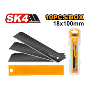 JOGO DE LAMINAS P/ESTILETE SK4 18X100MM C/10PC INGCO HKNCB181