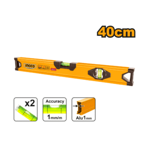 NÍVEL DE ALUMÍNIO 1MM ESPESSURA 40CM INGCO HSL58040