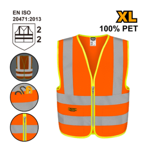 COLETE REFLETIVO LARANJA C/BOLSO XL INGCO RV82XL