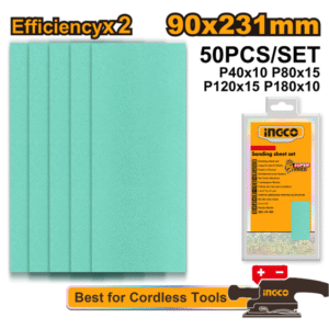 JOGO DE LIXA 90X234MM PARA LIXADEIRA ORBITAL C/50PC INGCO AKFS0902311