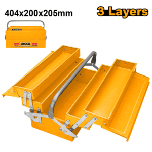 CAIXA DE FERRAMENTAS SANFONADA DE METAL 404X200X205MM C/5GAV INGCO HTB03