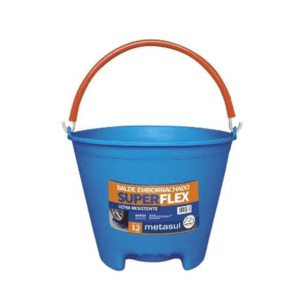 BALDE EMBORRACHADO SUPERFLEX AZUL 12L 011101028 - METASUL - 017058 - 011101028