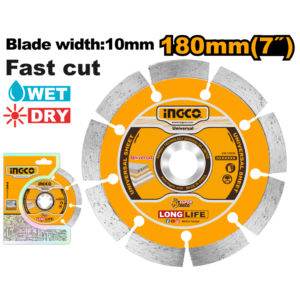 DISCO DIAMANTADO 180MM SEGMENTADO INGCO DMD011802