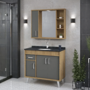 BERTAZOLI KIT PIACENZA 100 TAMPO GRANITO ESCURO/CUBA LOUCA MEL/CHUMBO