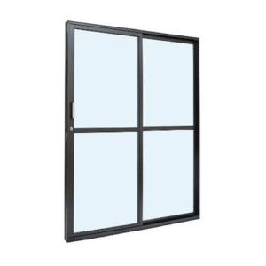 PORTA DE CORRER 210X160CM 2 FOLHAS ALUMÍNIO PRETA DIREITA 7302 RELI