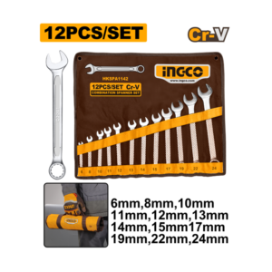 JOGO DE CHAVES COMBINADAS 6 A 24MM C/12 PC INGCO HKSPA1142
