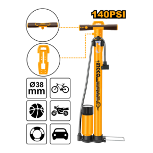 BOMBA MANUAL 140 PSI PARA ENCHER PNEU INGCO MPP3811